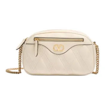 Valentino Sheepskin Shoulder Bag Crossbody Bag Women's Cream White