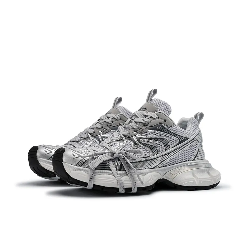 BASLS Bashe Series Lightweight Height Increasing Low Top Chunky Sneakers Unisex-26