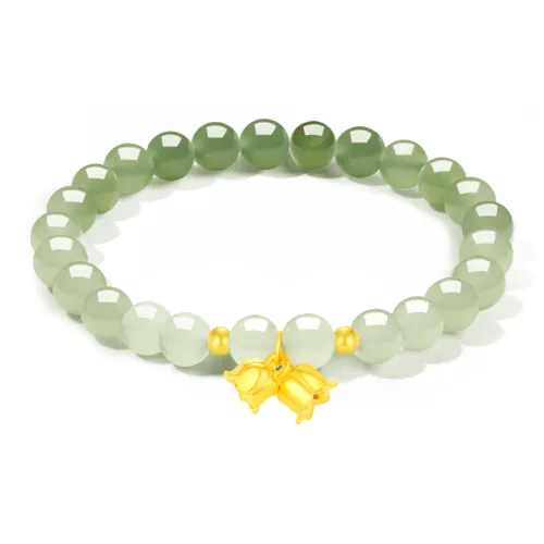 Crafts Women's Bracelets Pale Greenish White Jade Unisex