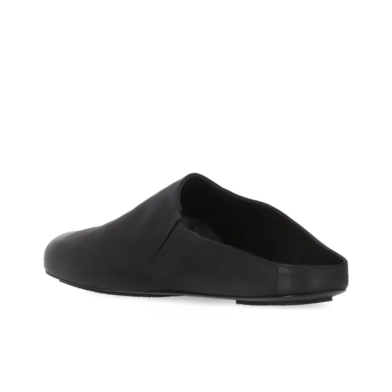 UMA WANG Square-toe Leather Slippers-3