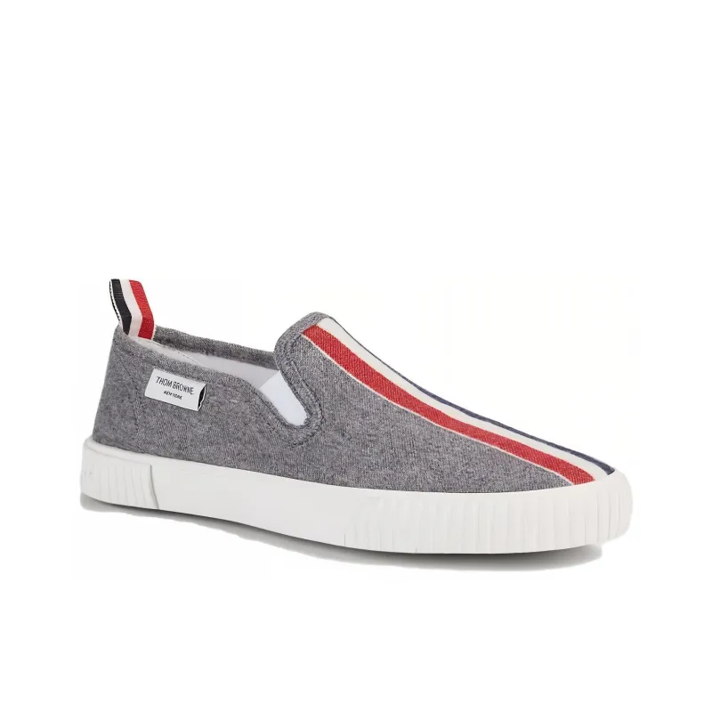 THOM BROWNE· Breathable And Lightweight Low Top Canvas Shoes Men's Gray-2
