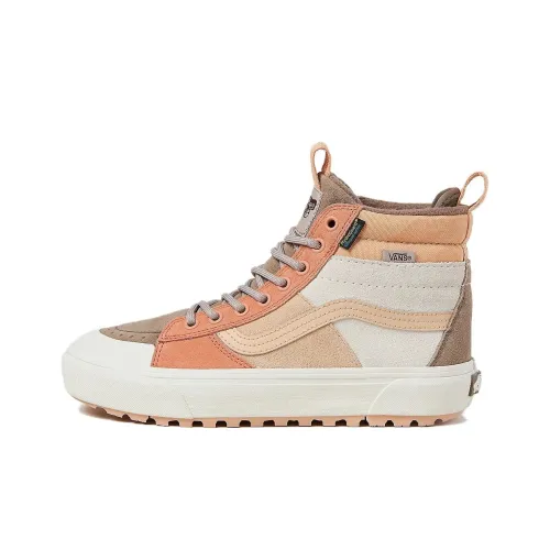 Vans MTE Sk8-Hi Anti-Slip Wear-Resistant High-Top Skateboard Shoes Women's White Pink