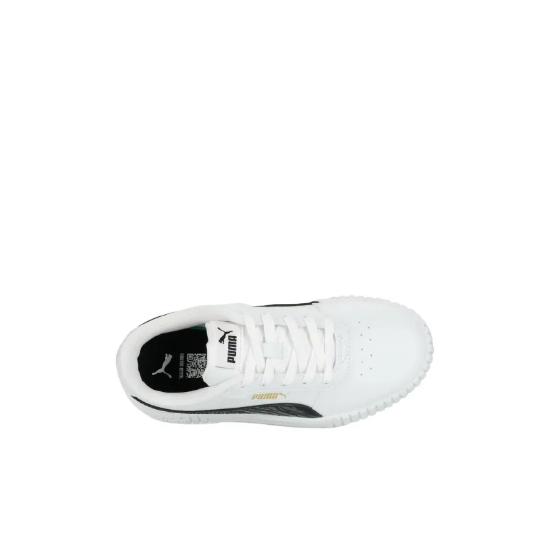 PUMA Carina 2.0 Anti Slip Wear Resistant Low Top Kids' Skateboarding Shoes White Children Aged 3 7 Years Old-1