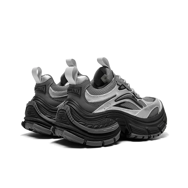 CHERYKALLY Cushioned Anti-Slip Wear-Resistant Lightweight Height Increasing Low-Top Chunky Sneakers Women's-2