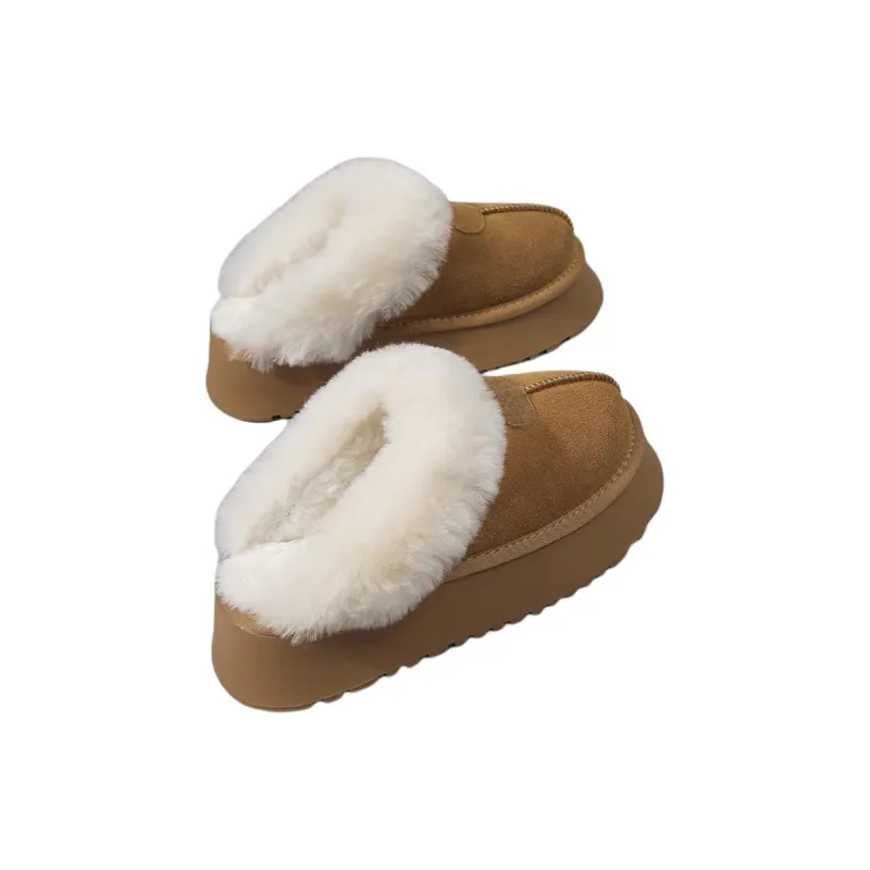 ALPLUME Home Slippers Yellow Brown Black Antelope Brown-2