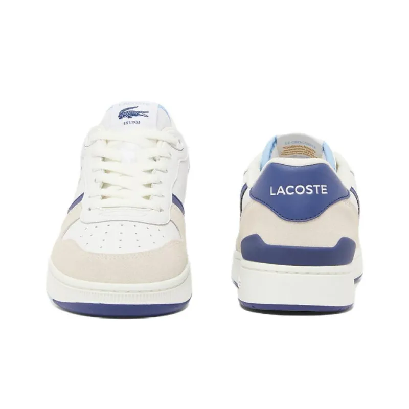 LACOSTE T-Clip Low-Top Skateboard Shoes Men's White-3
