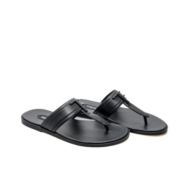 TOM FORD Brighton Flip Flops Men's Black-2