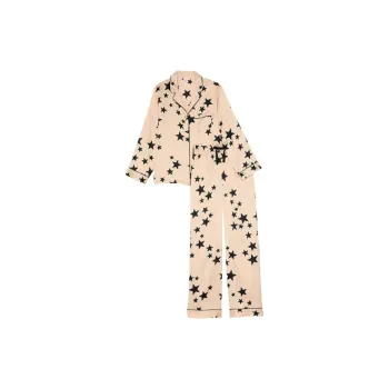 Victoria's Secret Victoria's Secret Fashion Show Series THE MIX Pajama Set Women's Champagne Gold Stars Print
