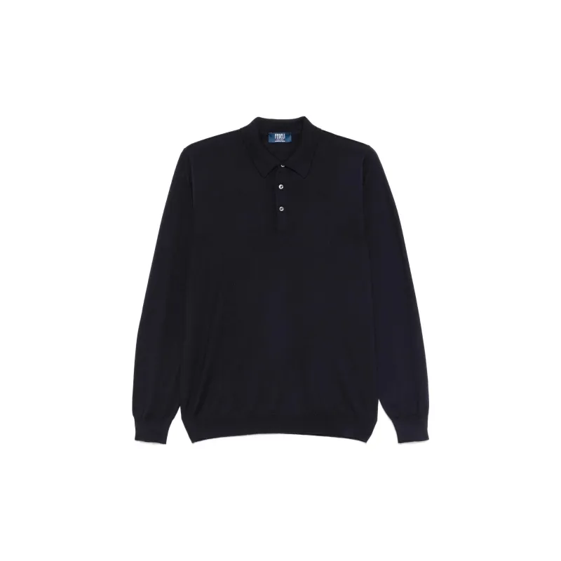 FEDELI Virgin Wool Polo Shirt-1