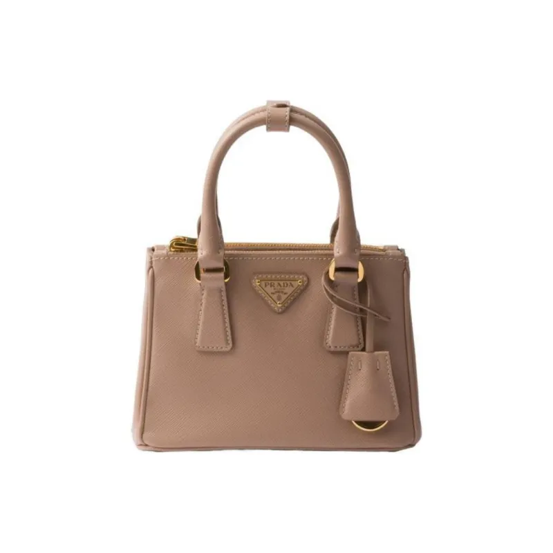 PRADA Galleria Killer Bag Leather Shoulder Bag Crossbody Bag Handbag Mini Women's Brown-0