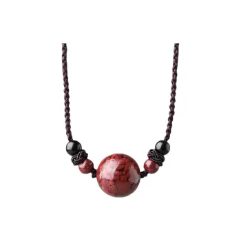 Red All Year Round Cinnabar Art Pendant Unisex