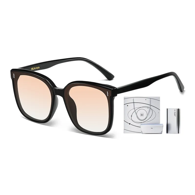 HLA TR/Memory Plastic Square Sunglasses Unisex-6