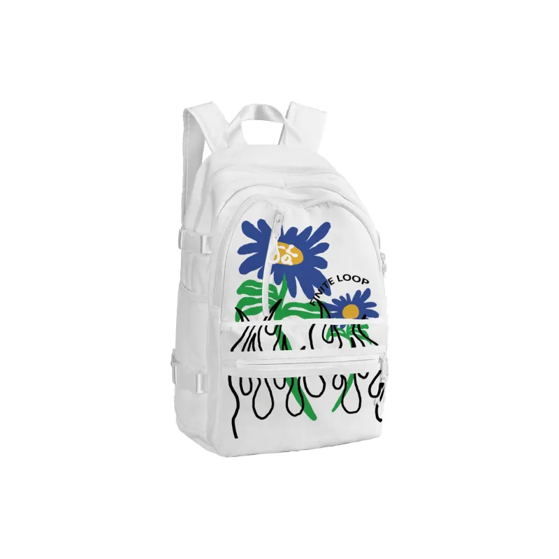 FINITE LOOP Recycled Material Backpack Regular Unisex White-1