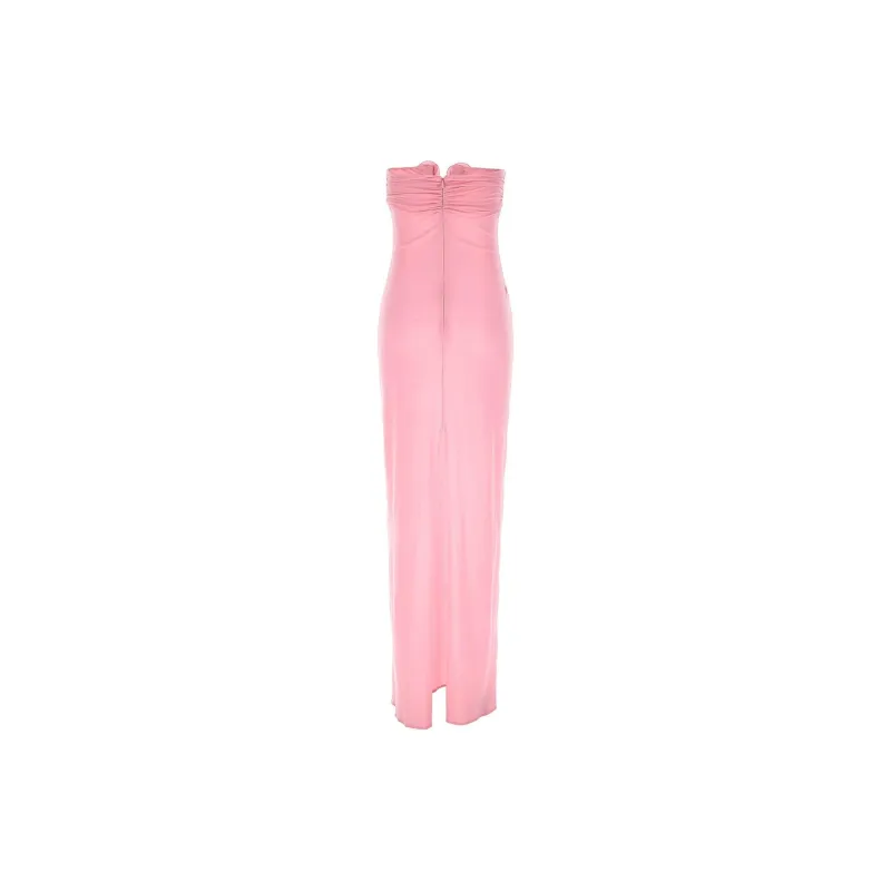 Magda Butrym Strapless Flower Appliqué Maxi Dress-1