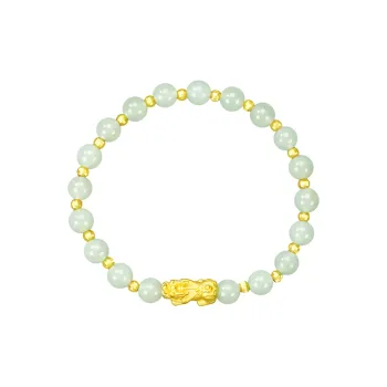 Dragonsign Hetian Jade Bracelets White Jade/Pale Greenish-White Jade Unisex