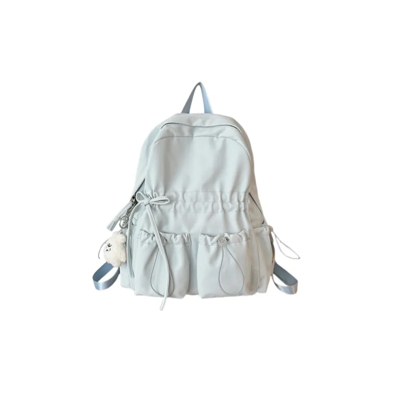BRABOSTON Nylon Backpack Unisex Black/Ecru/Yellow/Gray/Pink/Light Blue-7