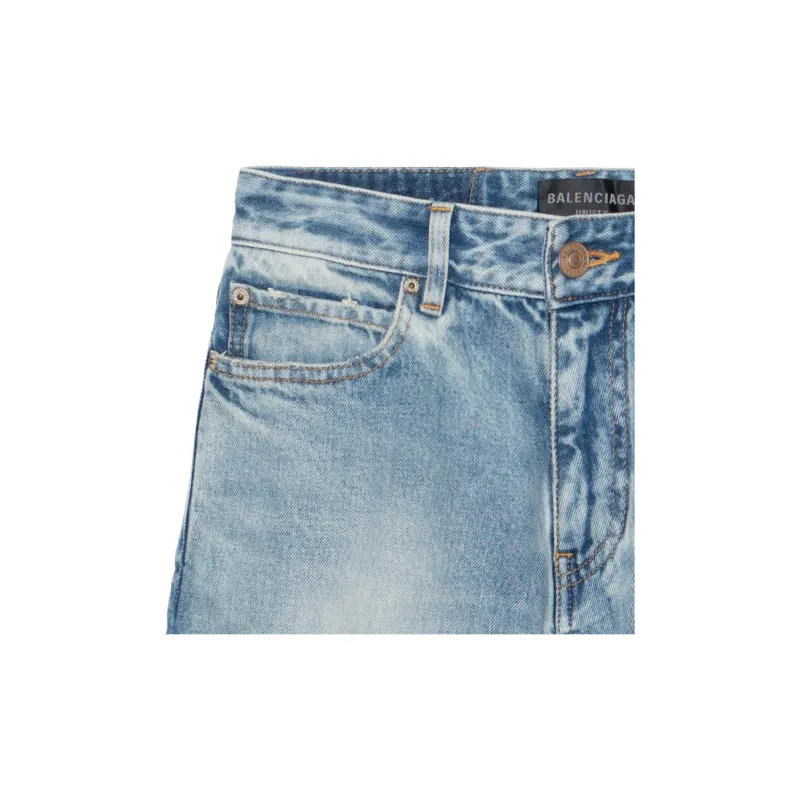 Balenciaga FW23 Casual Shorts Slim Fit Unisex Blue-6