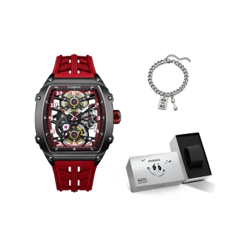 STARKING Eagle Soaring Collection Automatic Mechanical Movement Silicone Strap Watch Men's Watches Black Dial
