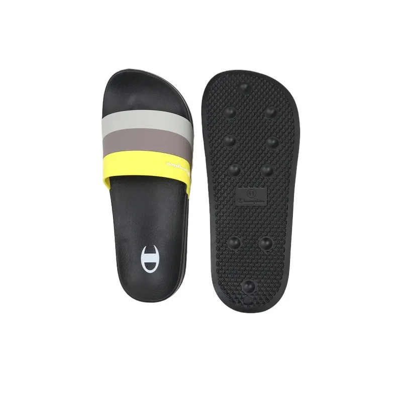 Champion Slide Slippers Men's Black Gray Color-4