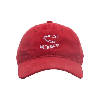 GOOD FOR NOTHING Brushed Pure Cotton Baseball Caps Unisex Red