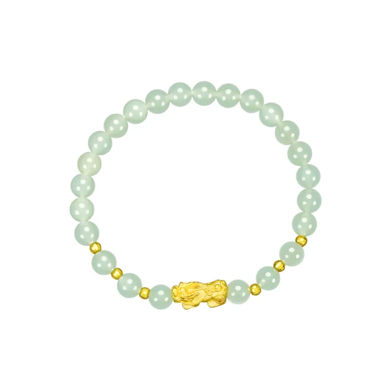 Dragonsign Hetian Jade Bracelets White Jade/Pale Greenish-White Jade Unisex-6