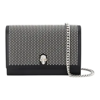Alexander McQueen Cow Leather Shoulder Bag Women's Black