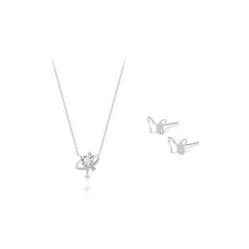 BLANK IN BLANK Zircon Necklaces Women's Bestie Couple Birthday Gift Girl Box