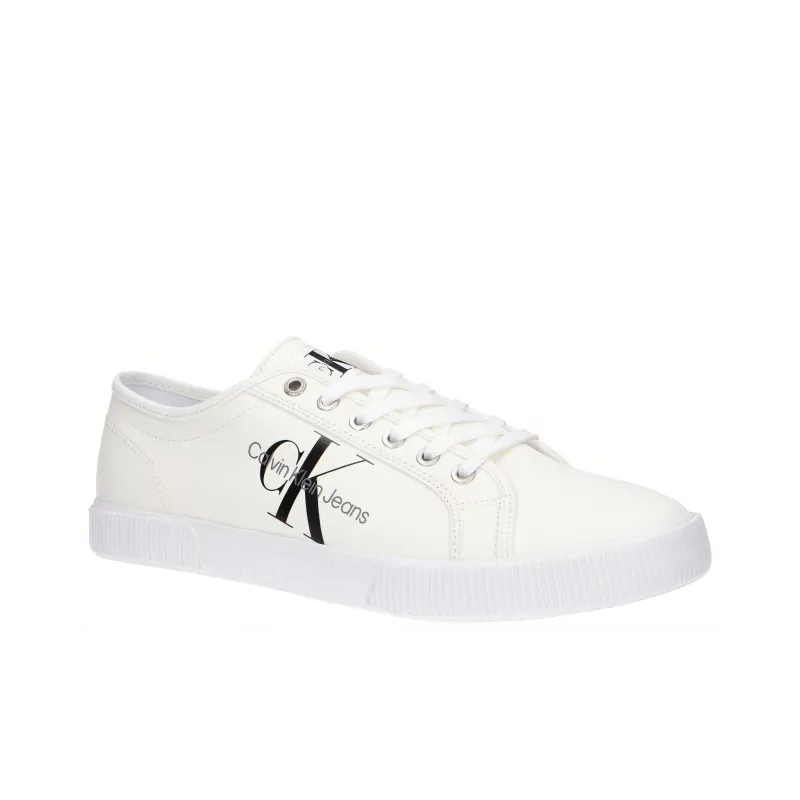 CKJ CALVIN KLEIN JEANS Low Top Skateboard Shoes Men's White-2