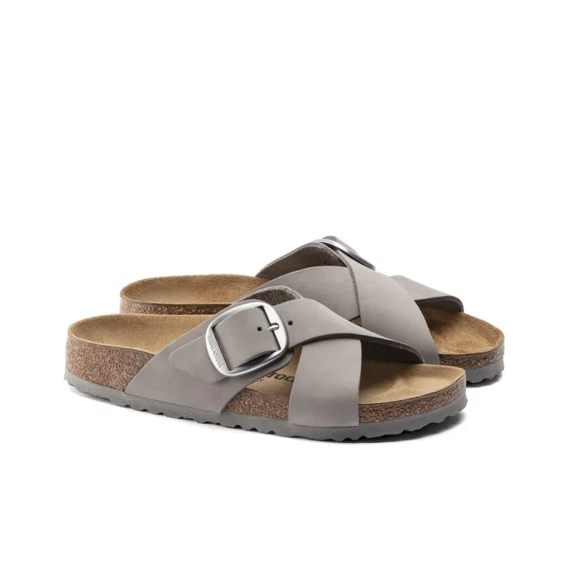 Birkenstock Siena Big Buckle EVA Slip-Resistant Slide Slippers Women's Dove Gray Narrow Fit-2