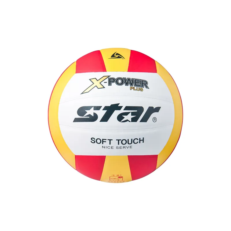 Star PVC Size 5 Ball Volleyball Unisex White Yellow-1