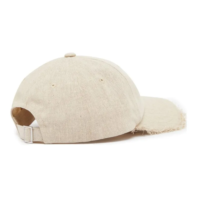 Jacquemus Cotton Baseball Caps Men's Light Gray-2