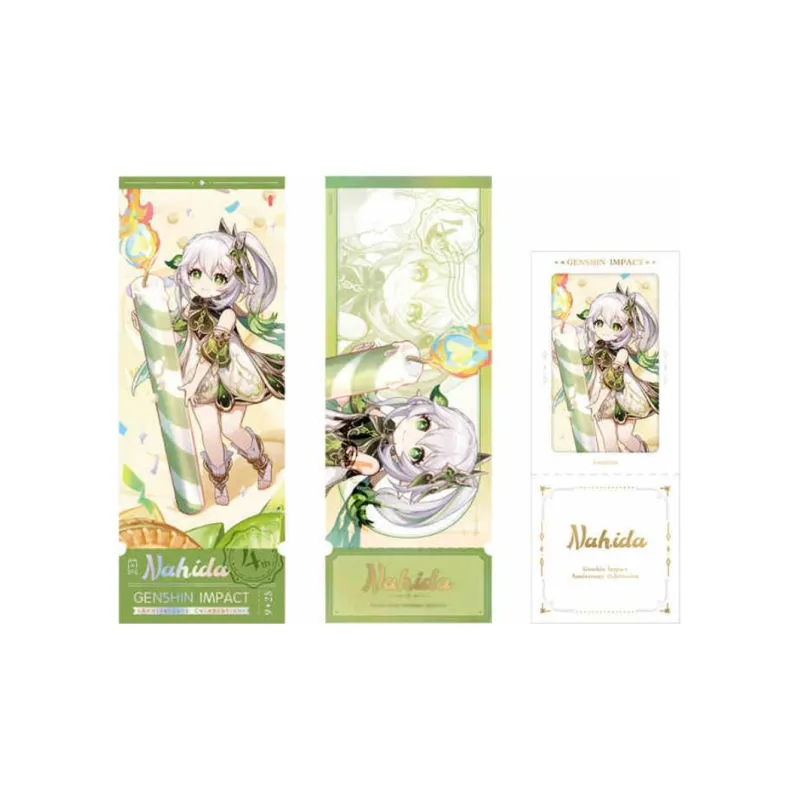 GenShin Anniversary Celebration Collection Commemorative Ticket Set Genshin Laser Tickets-3