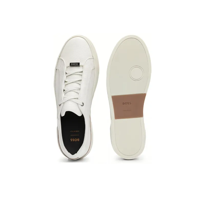 BOSS Logo-plaque Leather Sneakers-2