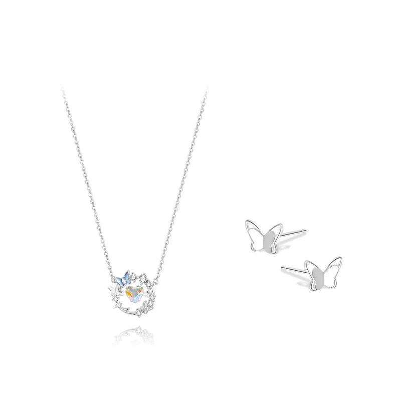 KUMET Zircon Necklaces Women's Couple Birthday Anniversary Gift-0