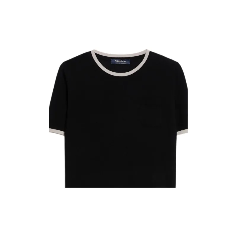 'S MAX MARA Egidio Crewneck Knitted T Shirt-4