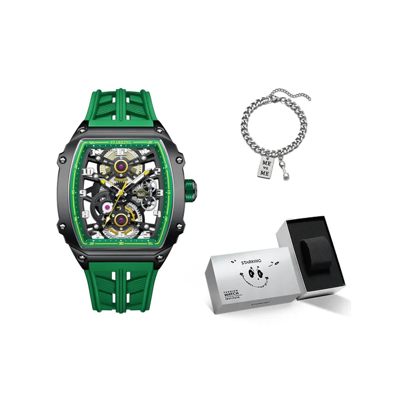 STARKING Eagle Soaring Collection Automatic Mechanical Movement Silicone Strap Watch Men's Watches Black Dial-9