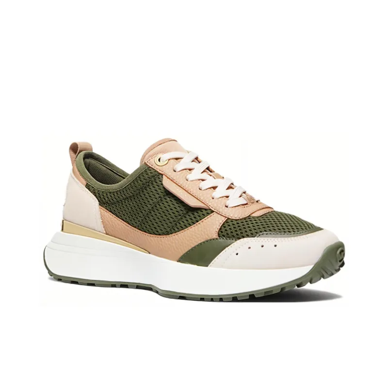 MICHAEL KORS Flynn Cushioning Low-Top Casual Shoes Women's Green-1