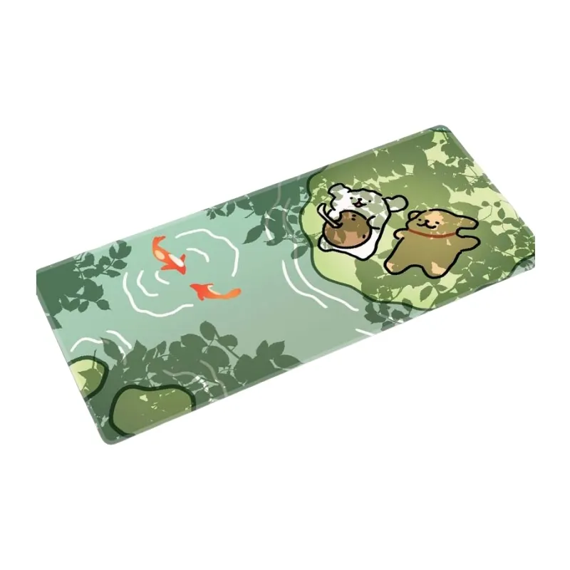 LOVINGCOOL Natural Rubber Cute Cartoon Maltese Large Keyboard Pad With Thickened Edges Office Desk Mat Mouse Pads-4