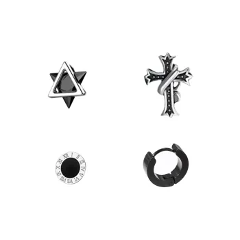 Welcome To The Treasure Alloy Stud Earrings Unisex