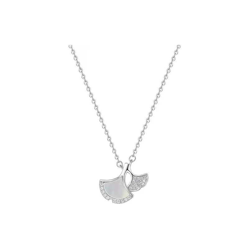 Heart Grass 999 Fine Silver Necklaces Women's-0