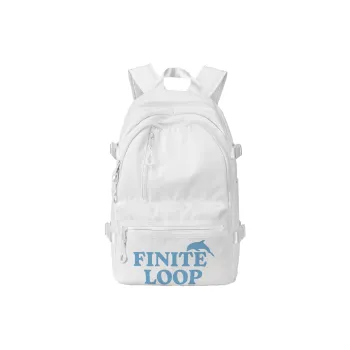 FINITE LOOP Recycled Material Student Backpack Unisex White