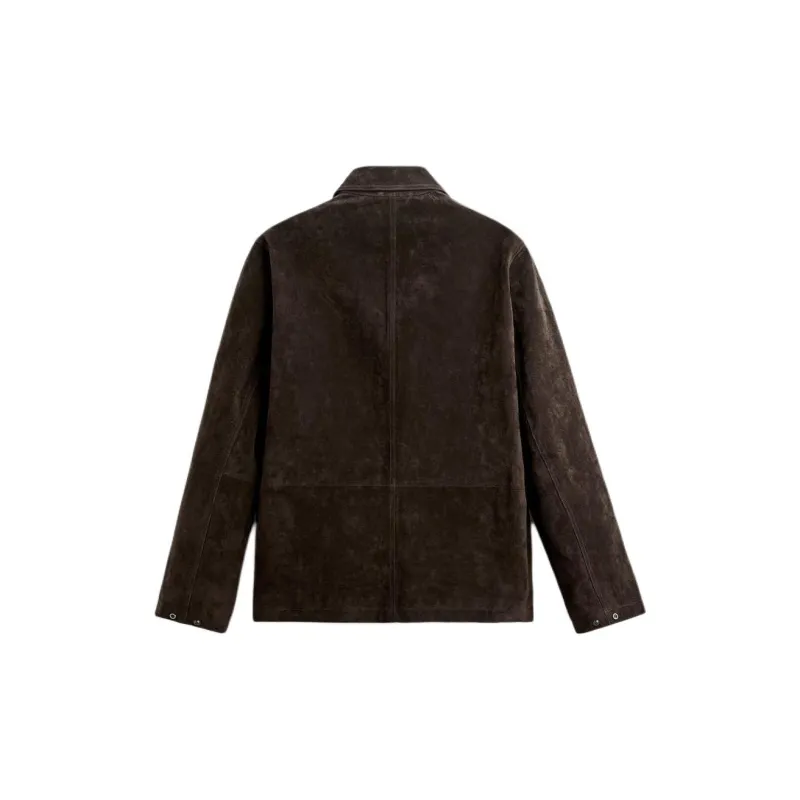 ZARA Leather Jacket Men's Dark Brown-1