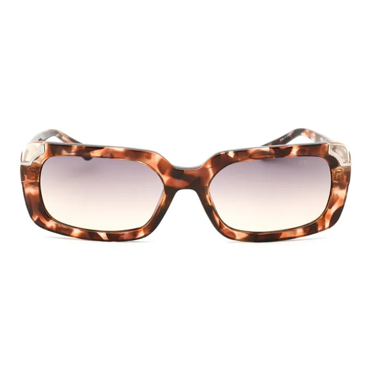 GUESS Plastic Rectangular Sunglasses Men's Tortoiseshell-1