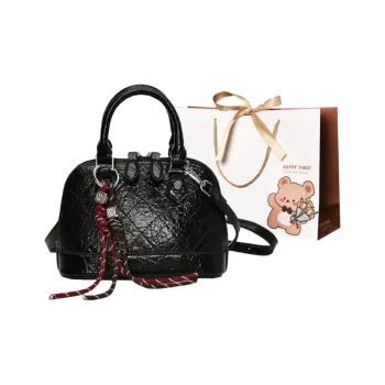 ERANGBEAR PU Dome Bag Crossbody Handbag Women's Black/Red/Brown/Windbreaker Color