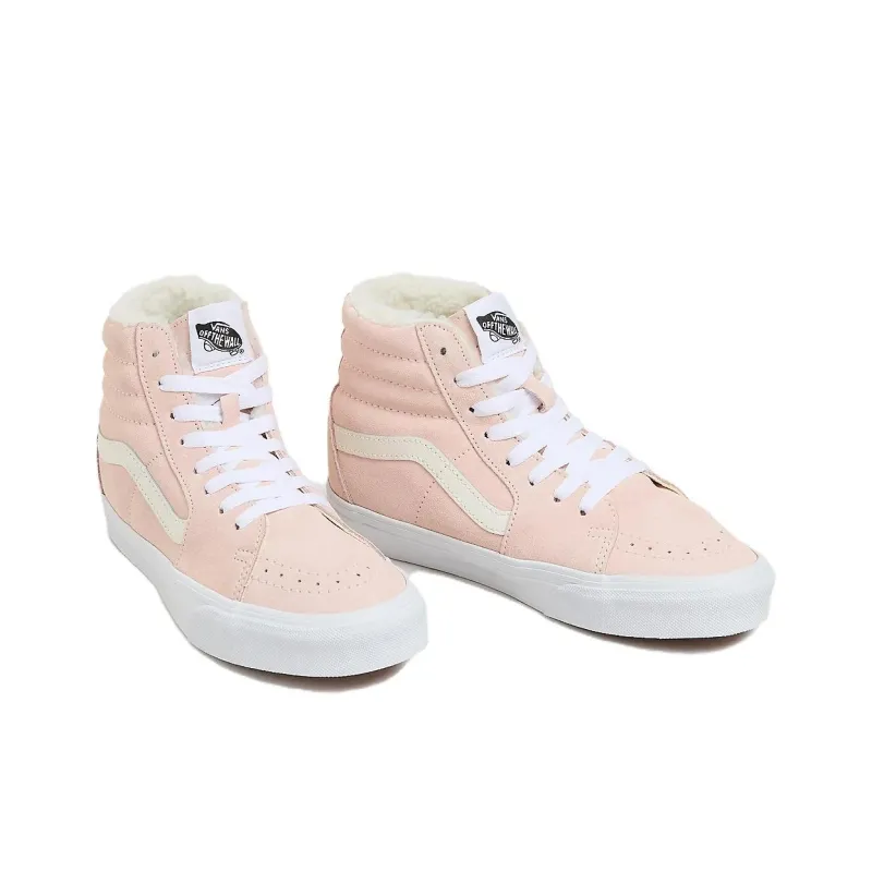 Vans Anti Slip Wear Resistant High Top Skateboard Shoes Women's Light Pink-2
