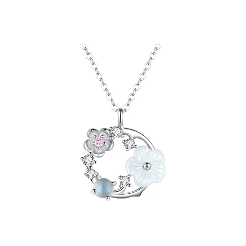 Ascending S925 Silver Necklaces Women's Good Luck Box-0