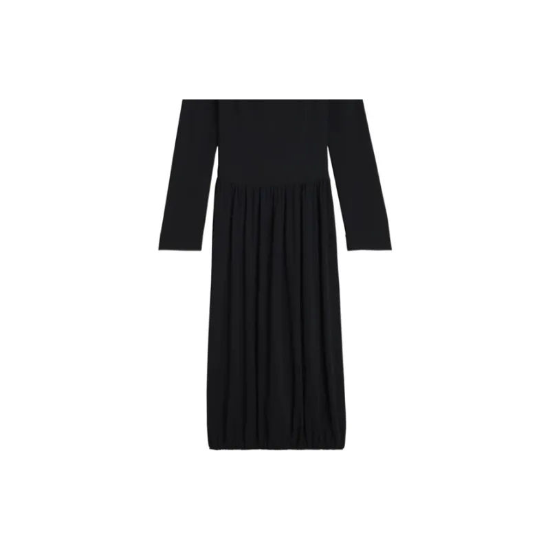 Lanvin Long sleeve Asymmetric Midi Dress-4