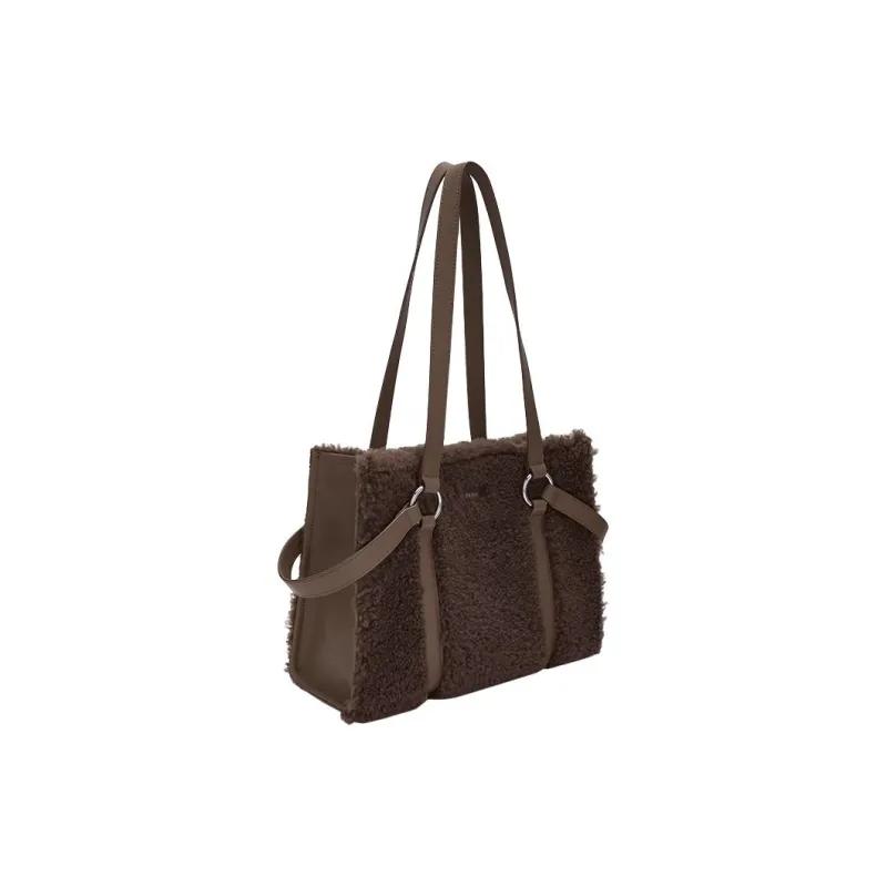 ZESH Turkey Lambswool Tote Bag, Shoulder Bag Medium Size Women's Multicolor-1