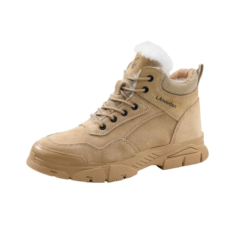 Blue Gull Shield Wear resistant And Waterproof High Top Outdoor Shoes Unisex Khaki-1