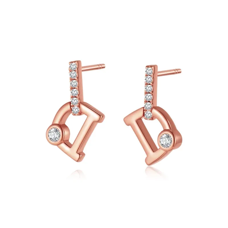 I Do 925 Silver Set With Diamonds Hoop Earrings, Stud Earrings, Earrings, Gift, Confession Women's-1